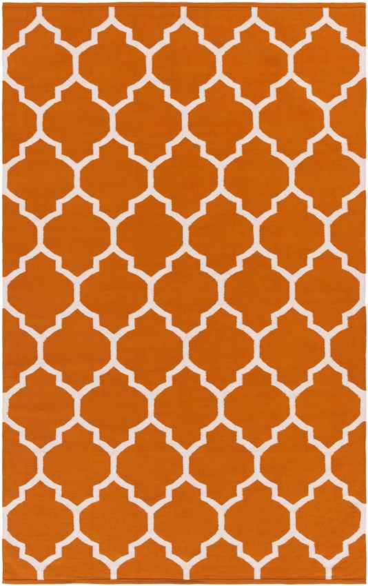 Zelhem Modern Bright Orange Area Rug