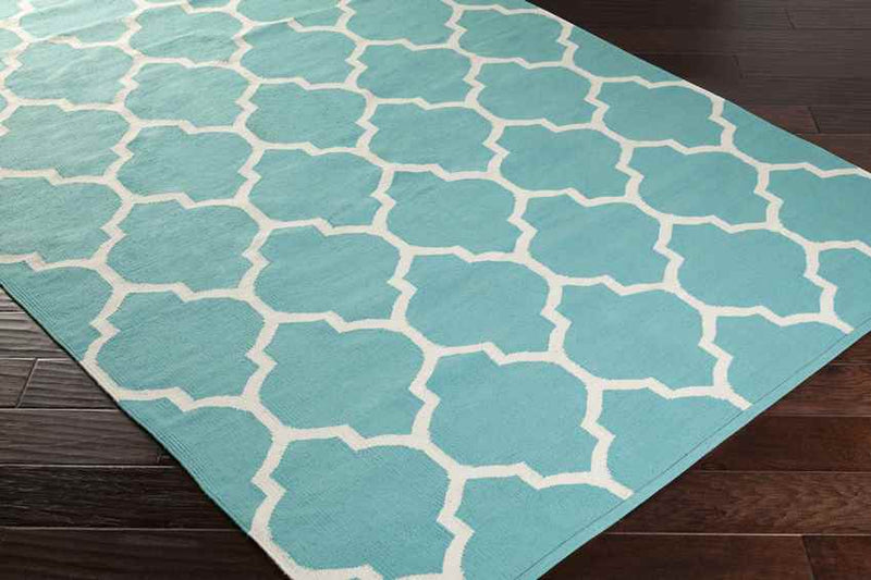 Zelhem Modern Aqua Area Rug