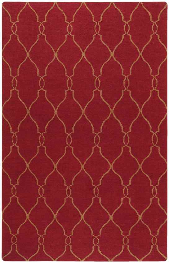 Hendon Modern Dark Red Area Rug