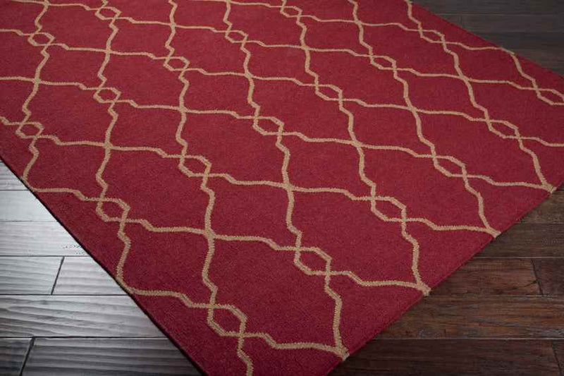 Hendon Modern Dark Red Area Rug