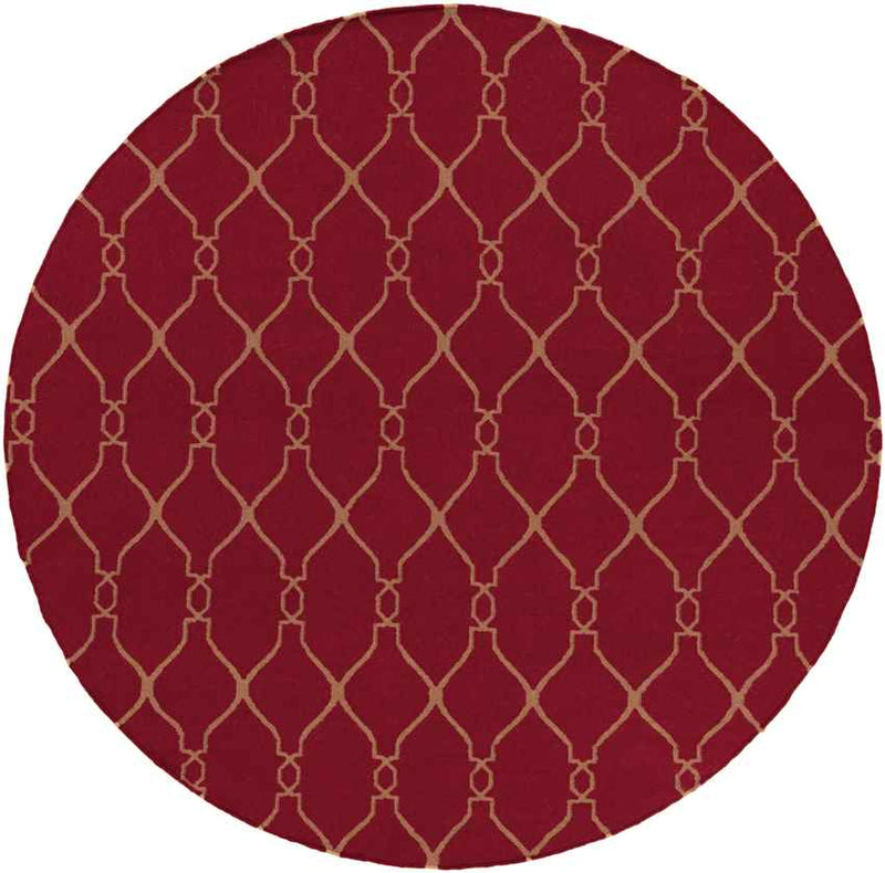 Hendon Modern Dark Red Area Rug