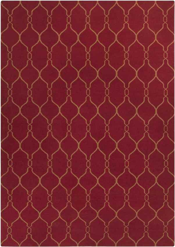 Hendon Modern Dark Red Area Rug