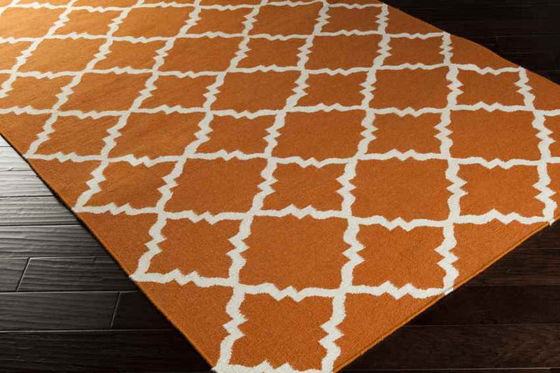 Selwerd Modern Burnt Orange Area Rug