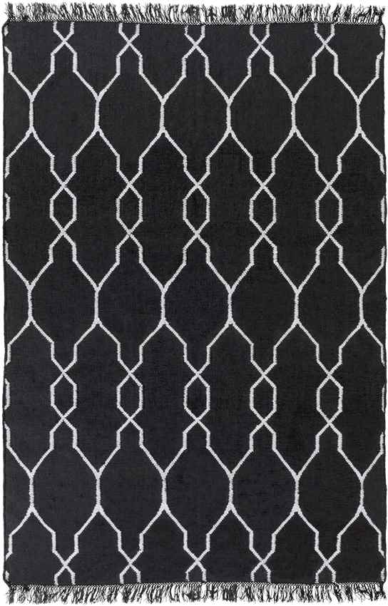 Tange Modern Black Area Rug