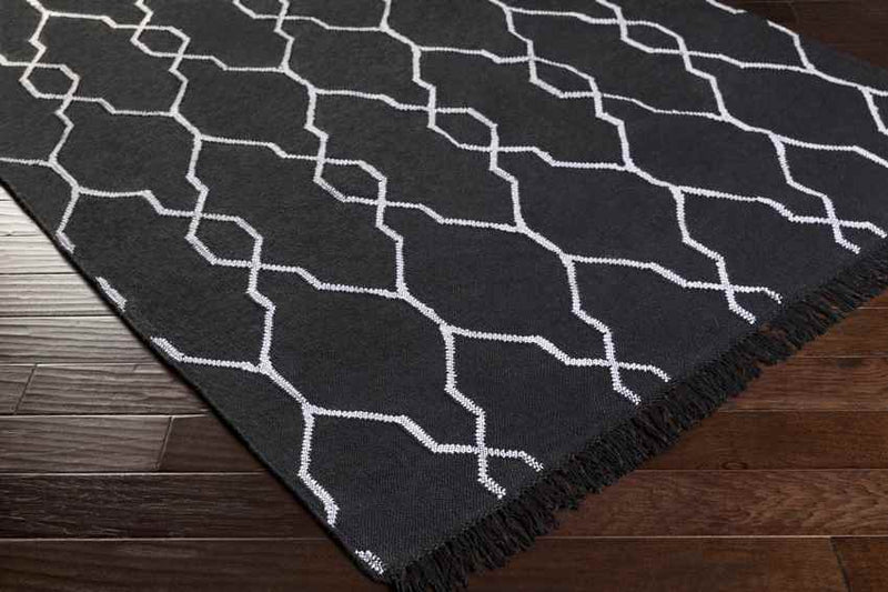 Tange Modern Black Area Rug