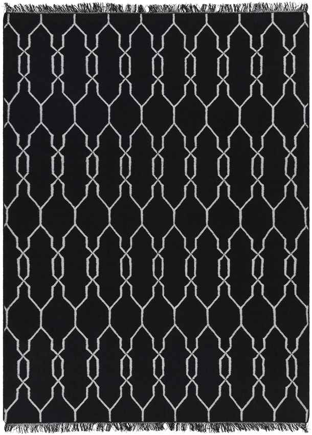 Tange Modern Black Area Rug