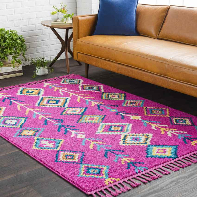 Bonar Global Bright Pink Area Rug