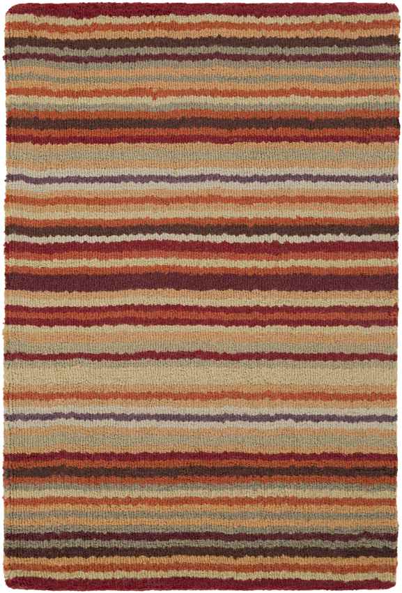 Oling Modern Burgundy Area Rug