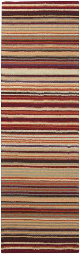 Oling Modern Burgundy Area Rug