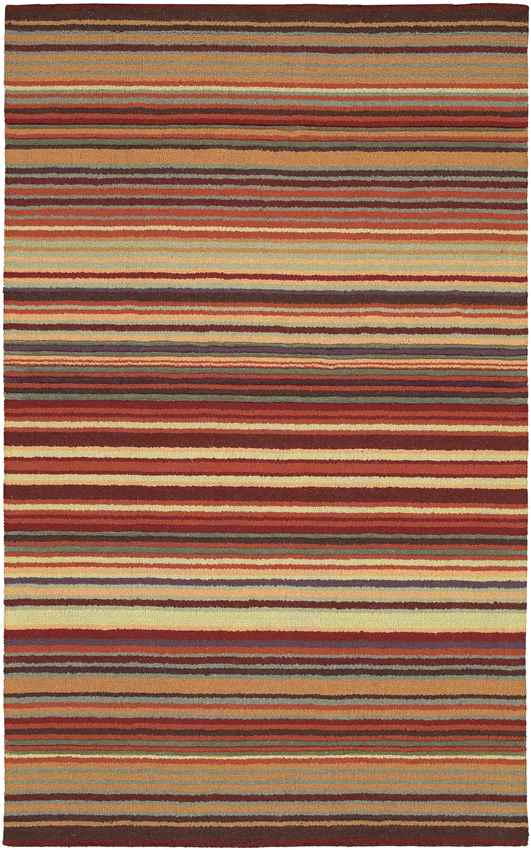 Oling Modern Burgundy Area Rug