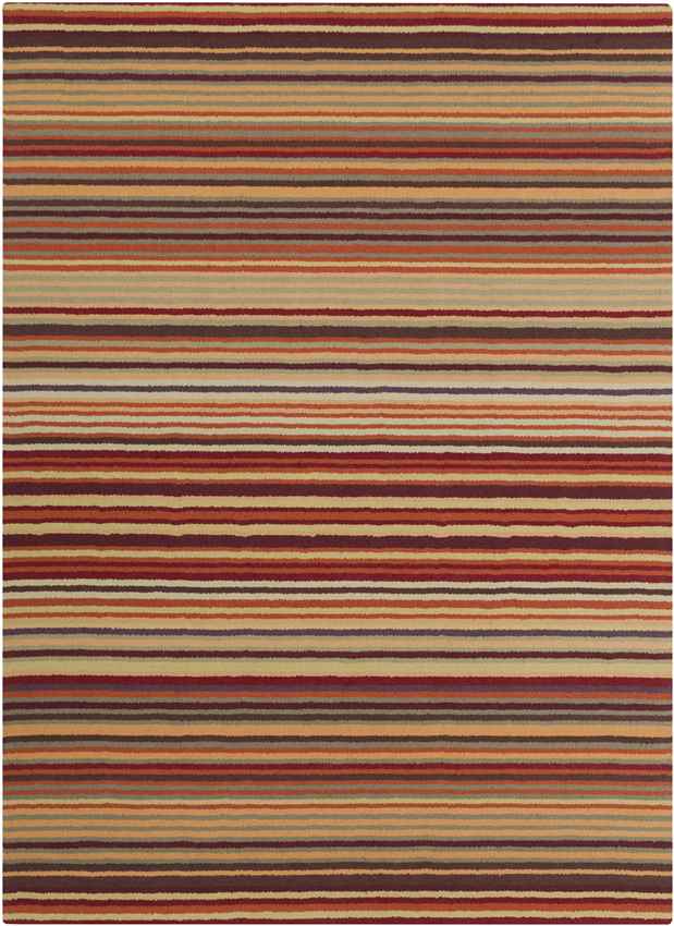 Oling Modern Burgundy Area Rug