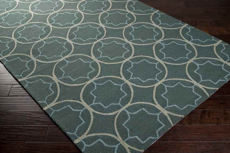 Oostwold Modern Teal Area Rug