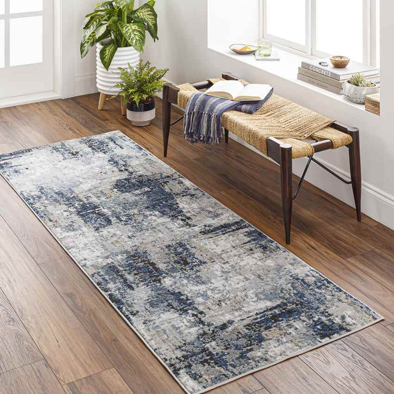 Vuren Modern Denim Area Rug