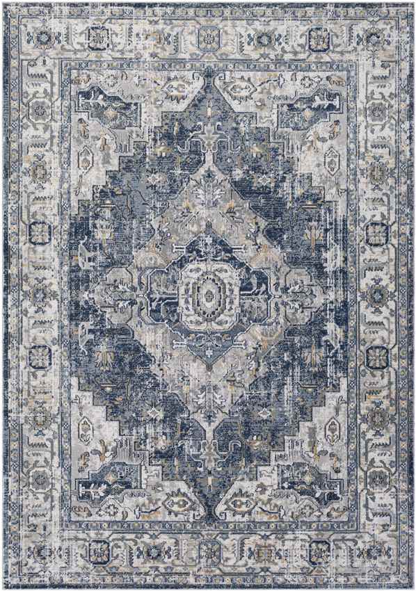 Tricht Traditional Charcoal Area Rug