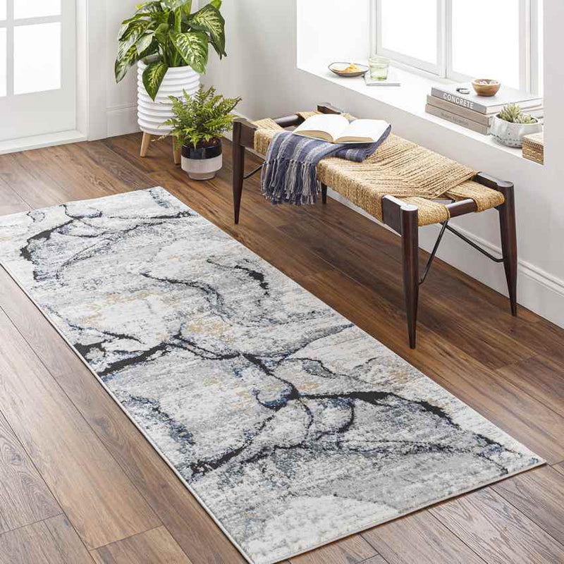 Tuil Modern Dark Blue Area Rug