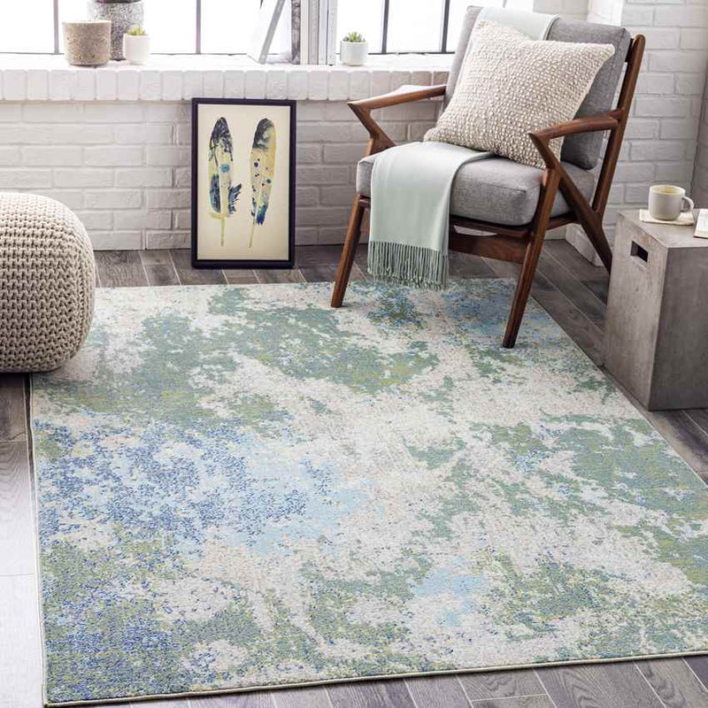 Giswil Modern Dark Green Area Rug