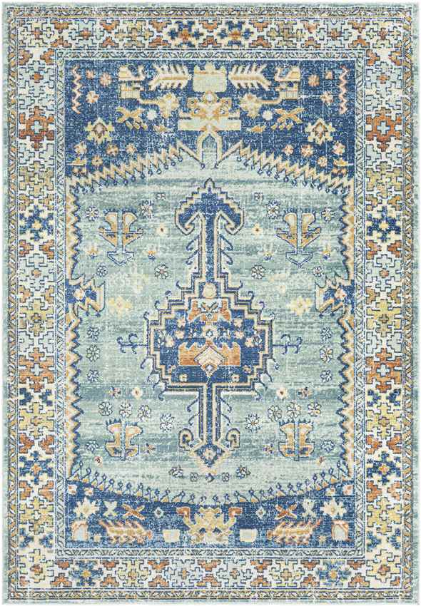 Balk Traditional Navy Area Rug