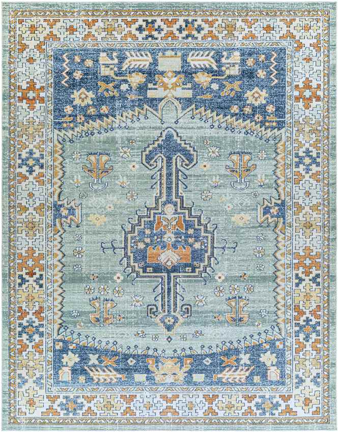 Balk Traditional Navy Area Rug