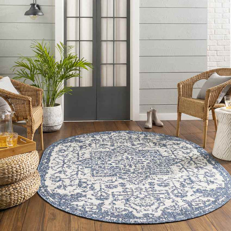 Appelscha Traditional Denim Area Rug