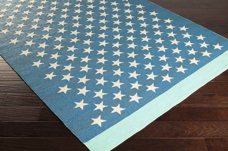 Tonden Modern Bright Blue Area Rug