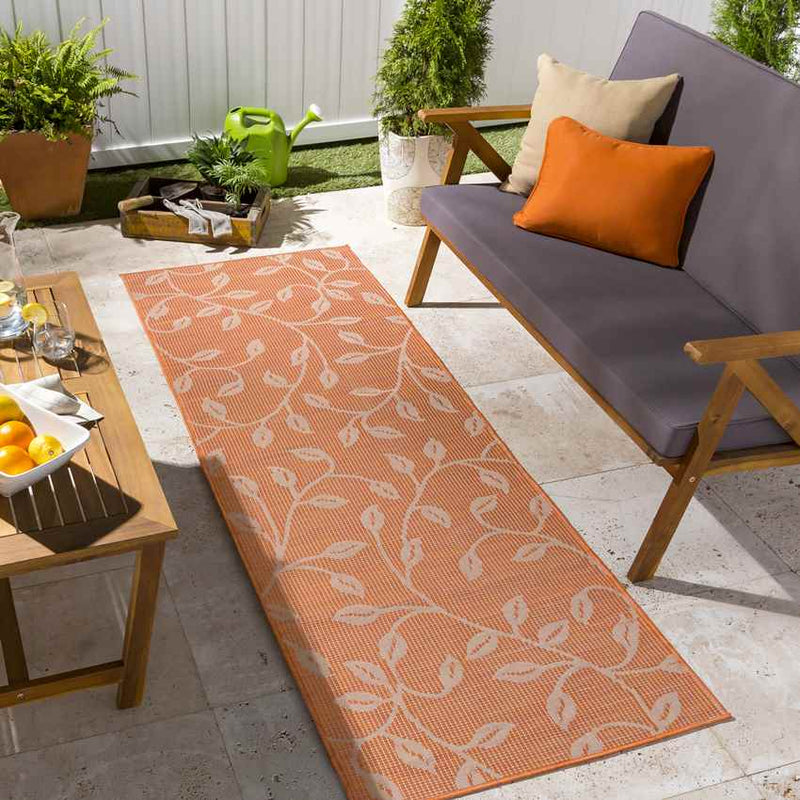 Broekhorn Traditional Bright Orange Area Rug