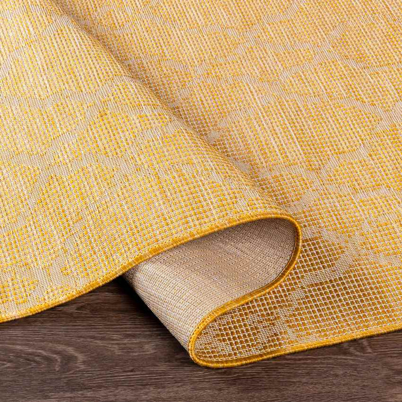 Buiksloot Traditional Bright Yellow Area Rug