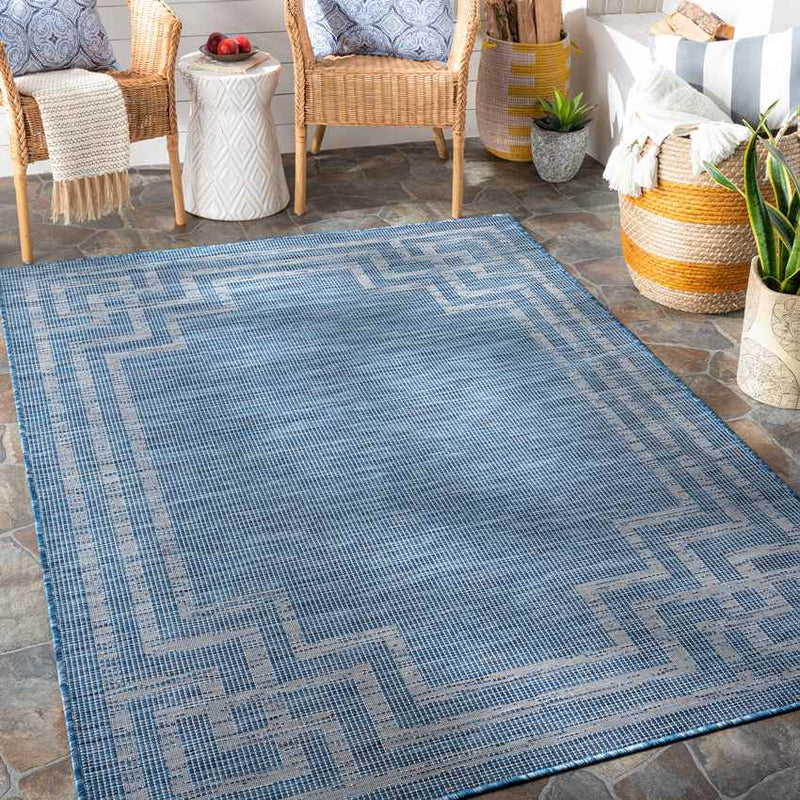 Calslagen Traditional Navy Area Rug