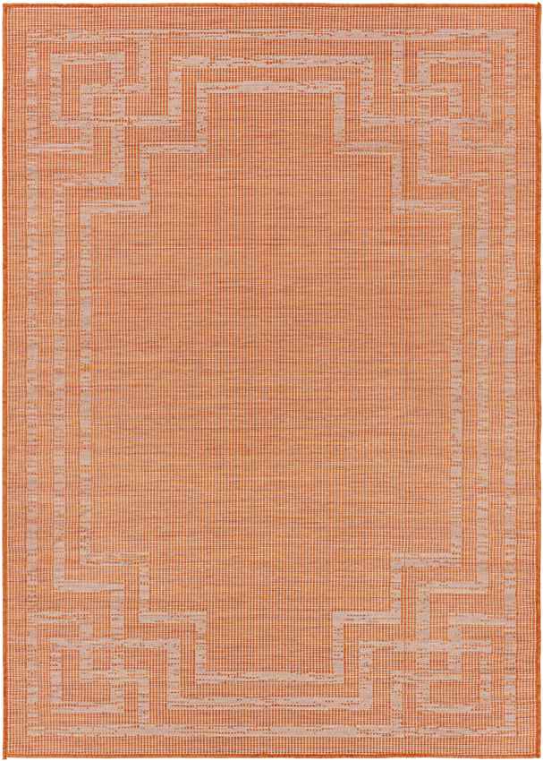 Calslagen Traditional Bright Orange Area Rug