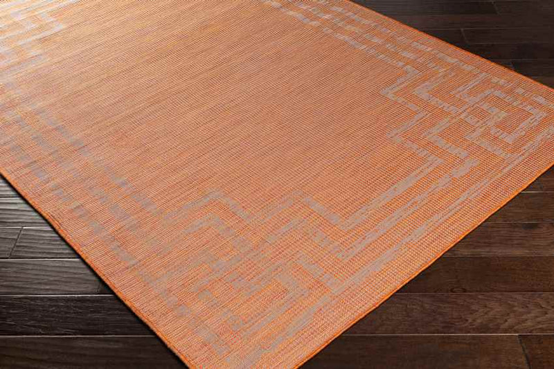 Calslagen Traditional Bright Orange Area Rug