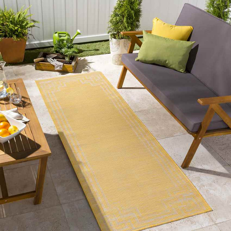 Calslagen Traditional Yellow Area Rug