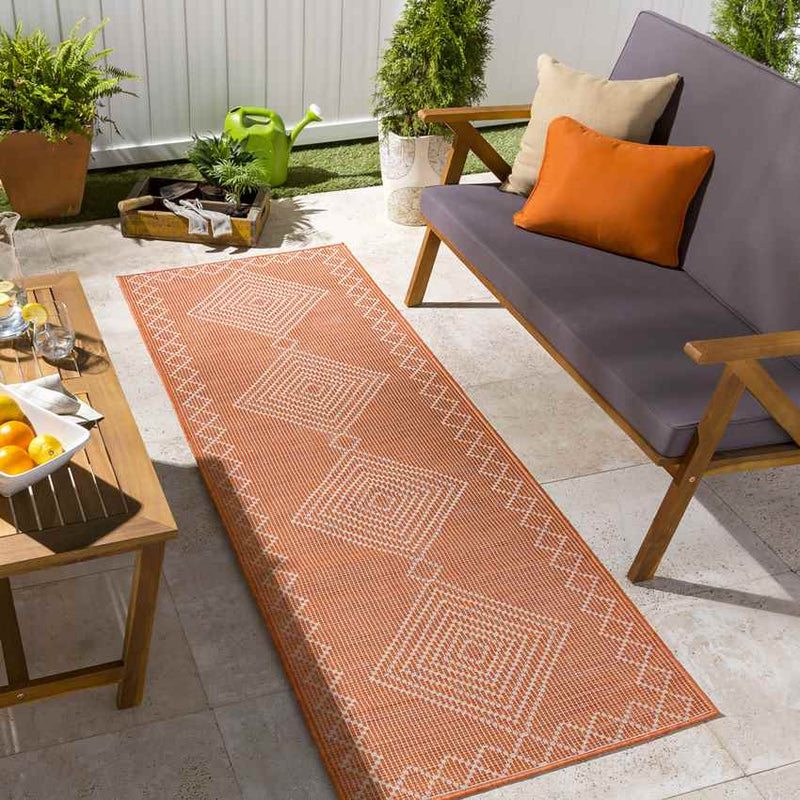 Craailo Global Bright Orange Area Rug