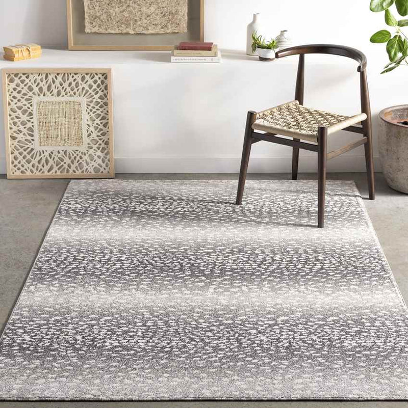 Coin Modern Charcoal Area Rug