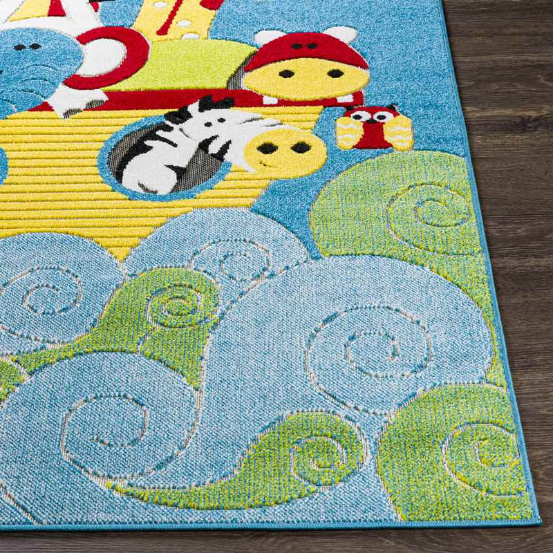 Warm Modern Sky Blue Area Rug