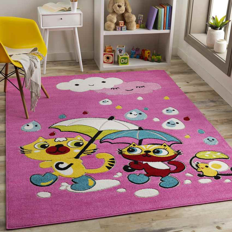 Redichem Modern Bright Pink Area Rug