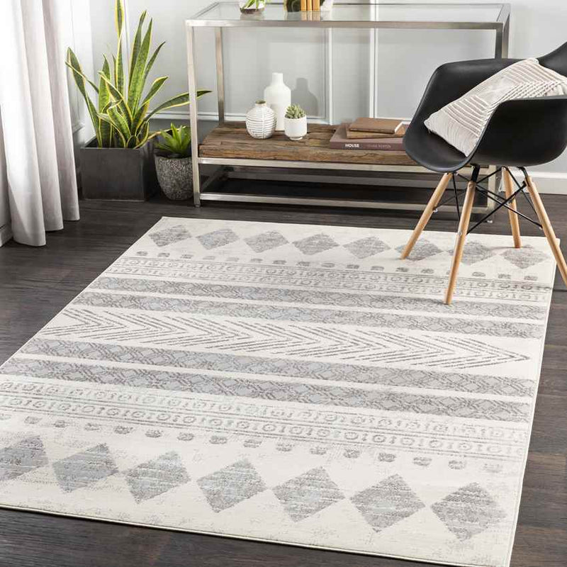 Oosseld Global Light Gray Area Rug