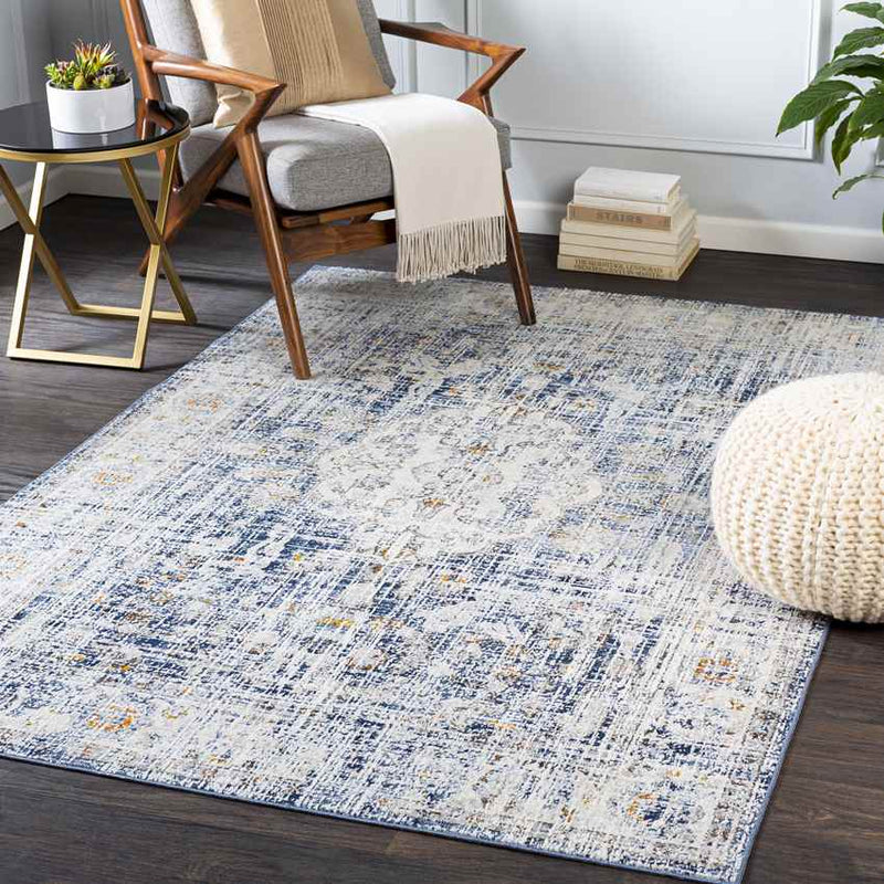 Loobrink Modern Dark Blue Area Rug