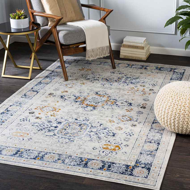 Looveer Traditional Light Gray Area Rug