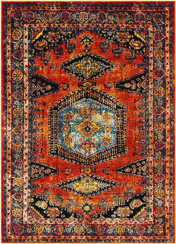 Kootwijk Traditional Burnt Orange Area Rug