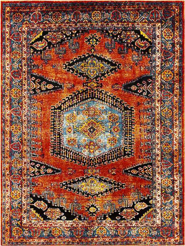 Kootwijk Traditional Burnt Orange Area Rug