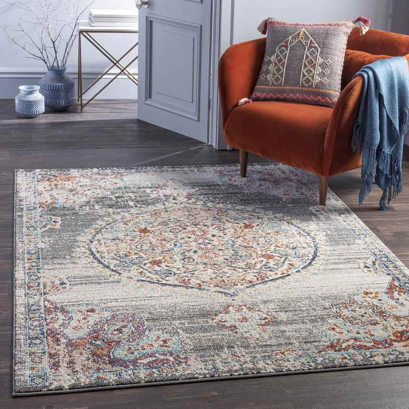 Kreel Traditional Charcoal Area Rug