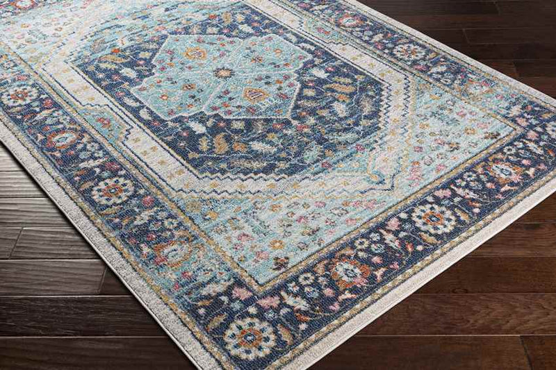 Lagewald Traditional Navy Area Rug