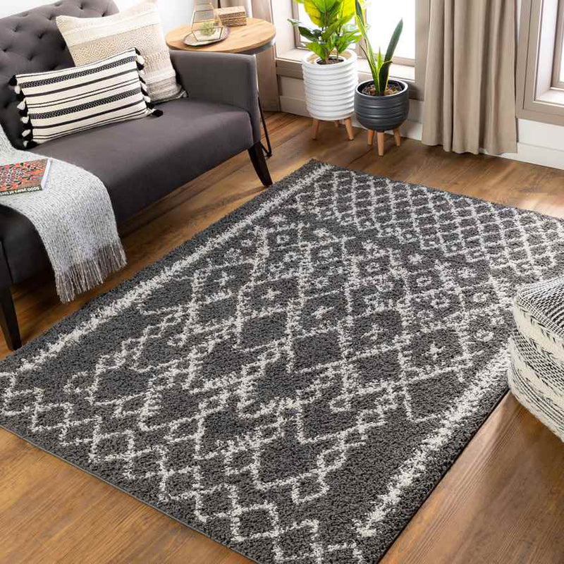 Grieth Modern Black Area Rug