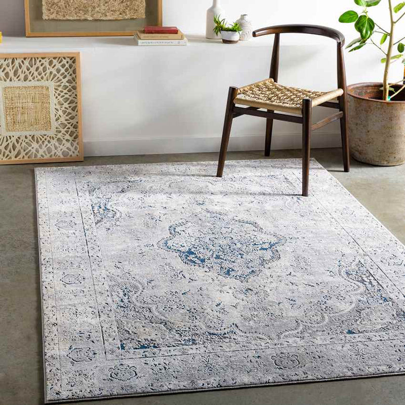 Groet Traditional Dark Blue Area Rug