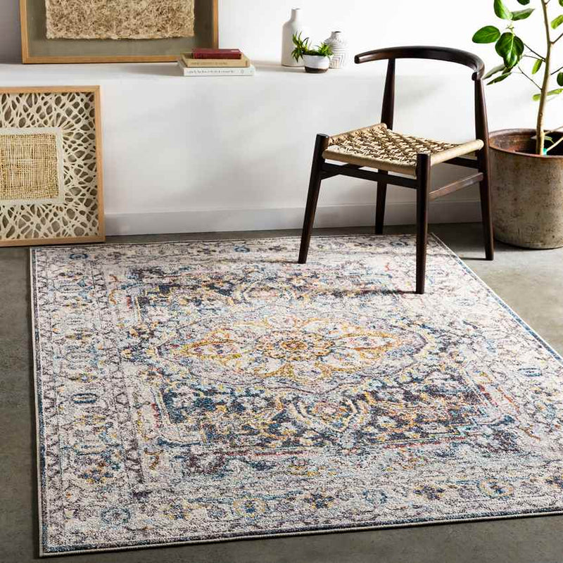 Hauwert Traditional Light Gray Area Rug