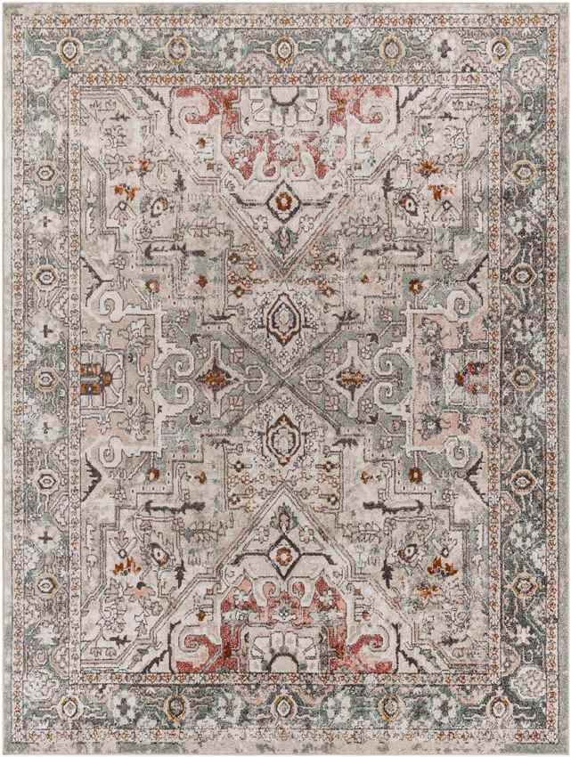 Heiloo Traditional Brick Area Rug