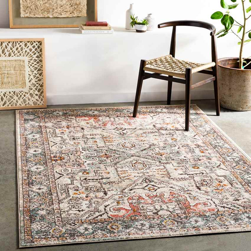 Heiloo Traditional Brick Area Rug