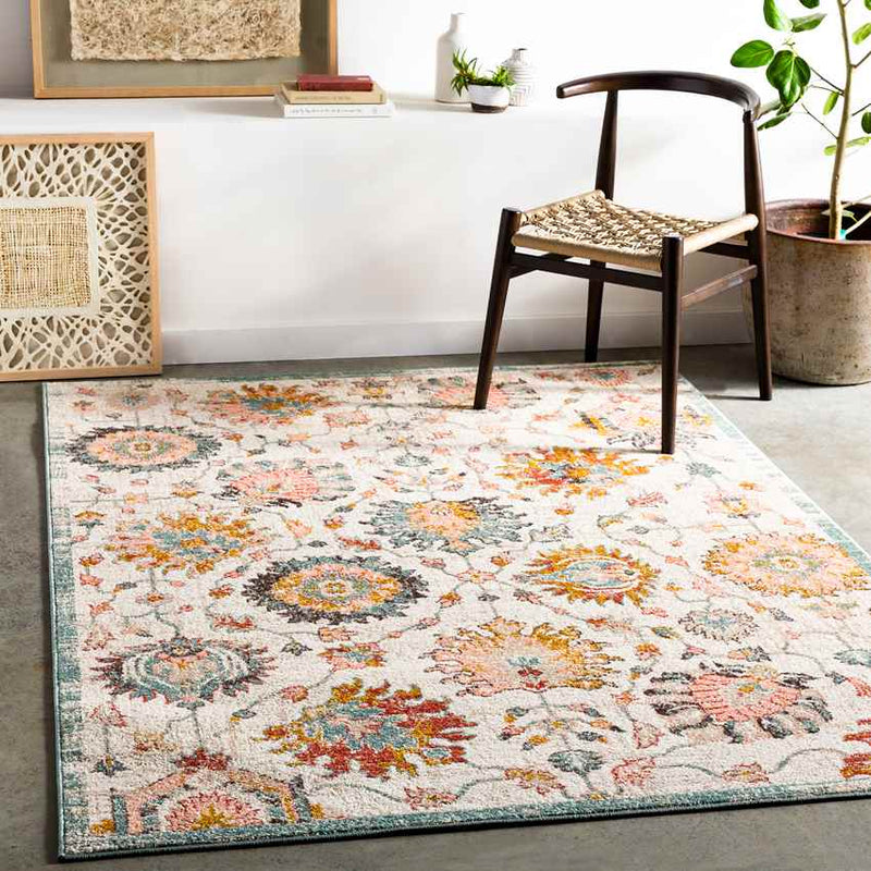 Hobrede Traditional Brick Area Rug