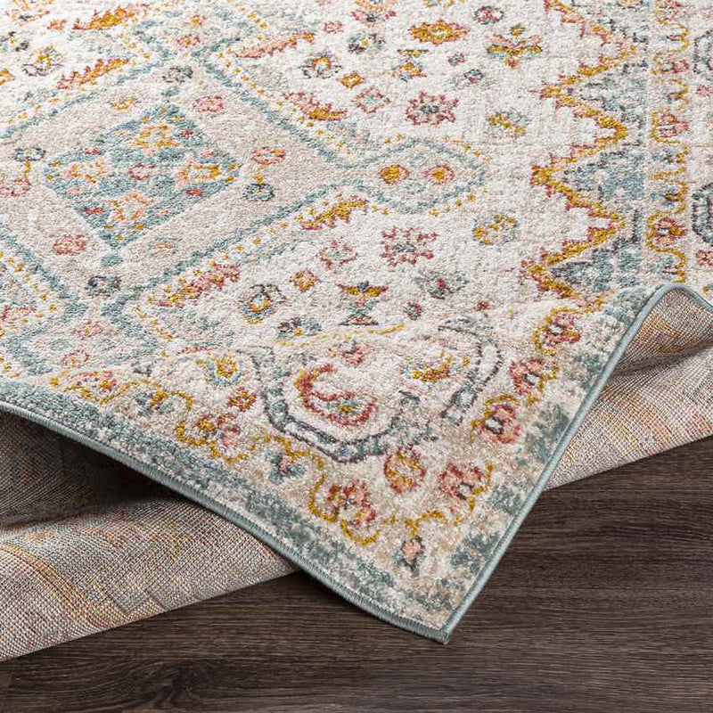 Holysloot Traditional Aqua Area Rug