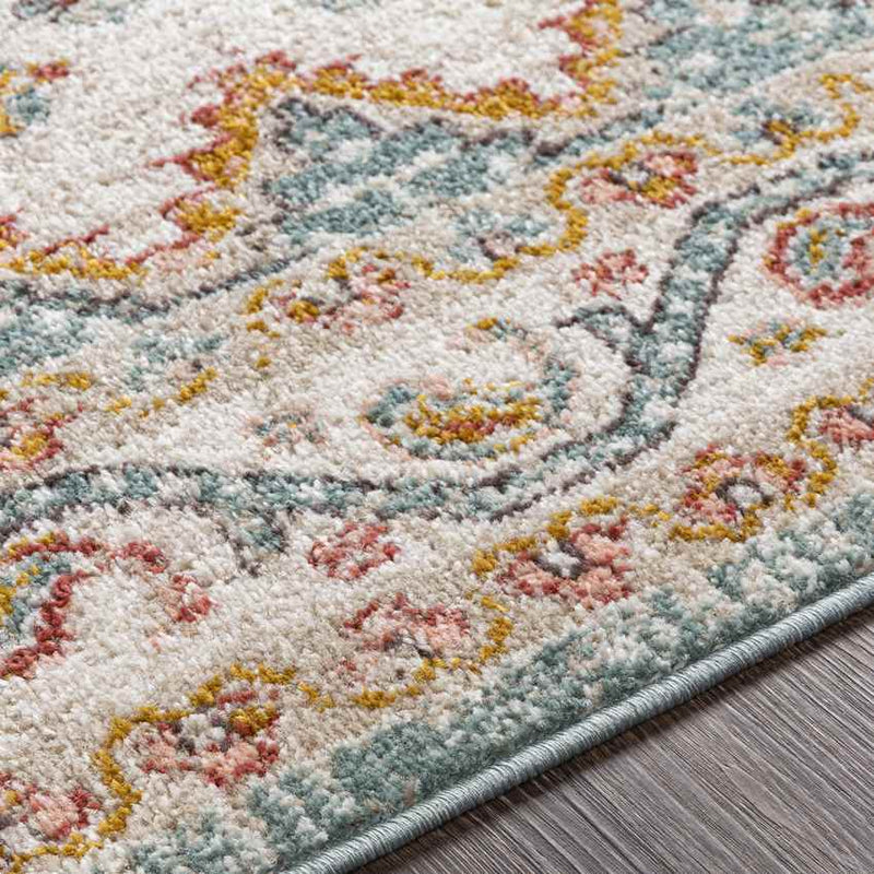 Holysloot Traditional Aqua Area Rug