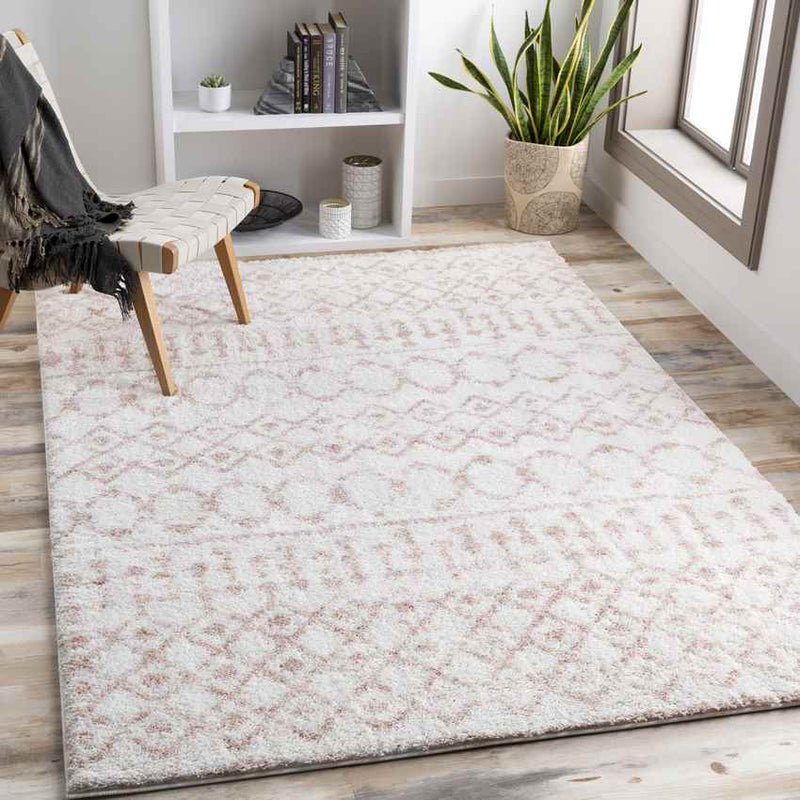 Huizen Global Pale Pink Area Rug